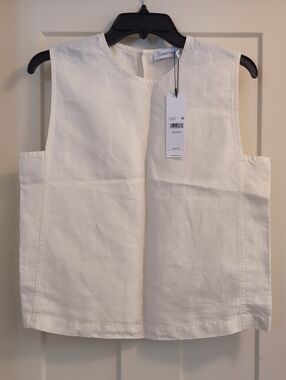 Calvin Klein Linen Blend Sleeveless Top